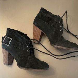 Luxury Rebel lace-up black booties
